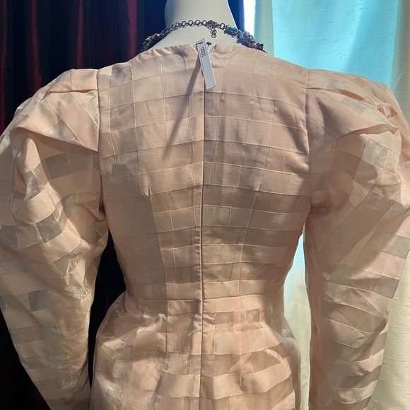 Asos Edition Organza Check Minidress with Extreme Sleeve - Picture 7 of 7